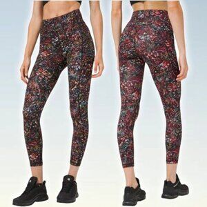 LULULEMON Invigorate High-Rise Tight 25" Sz 2 Foliage Overlay Multi